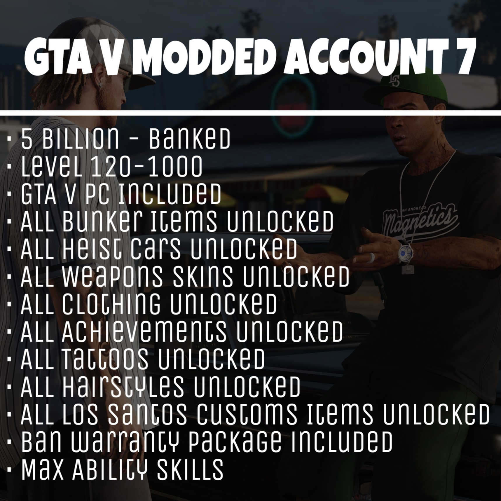 gta 5 modded accounts ebay